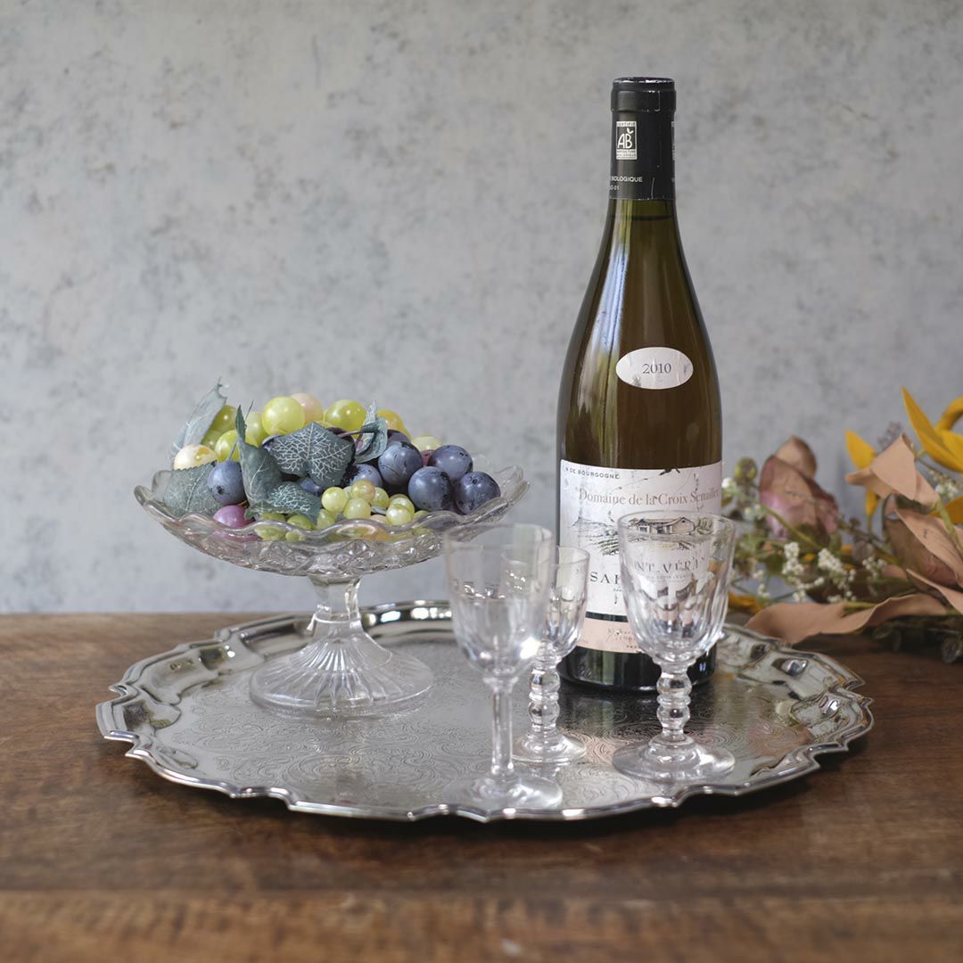 アンティーク サルヴァ イギリス 大きなシルバープレート トレイ お盆