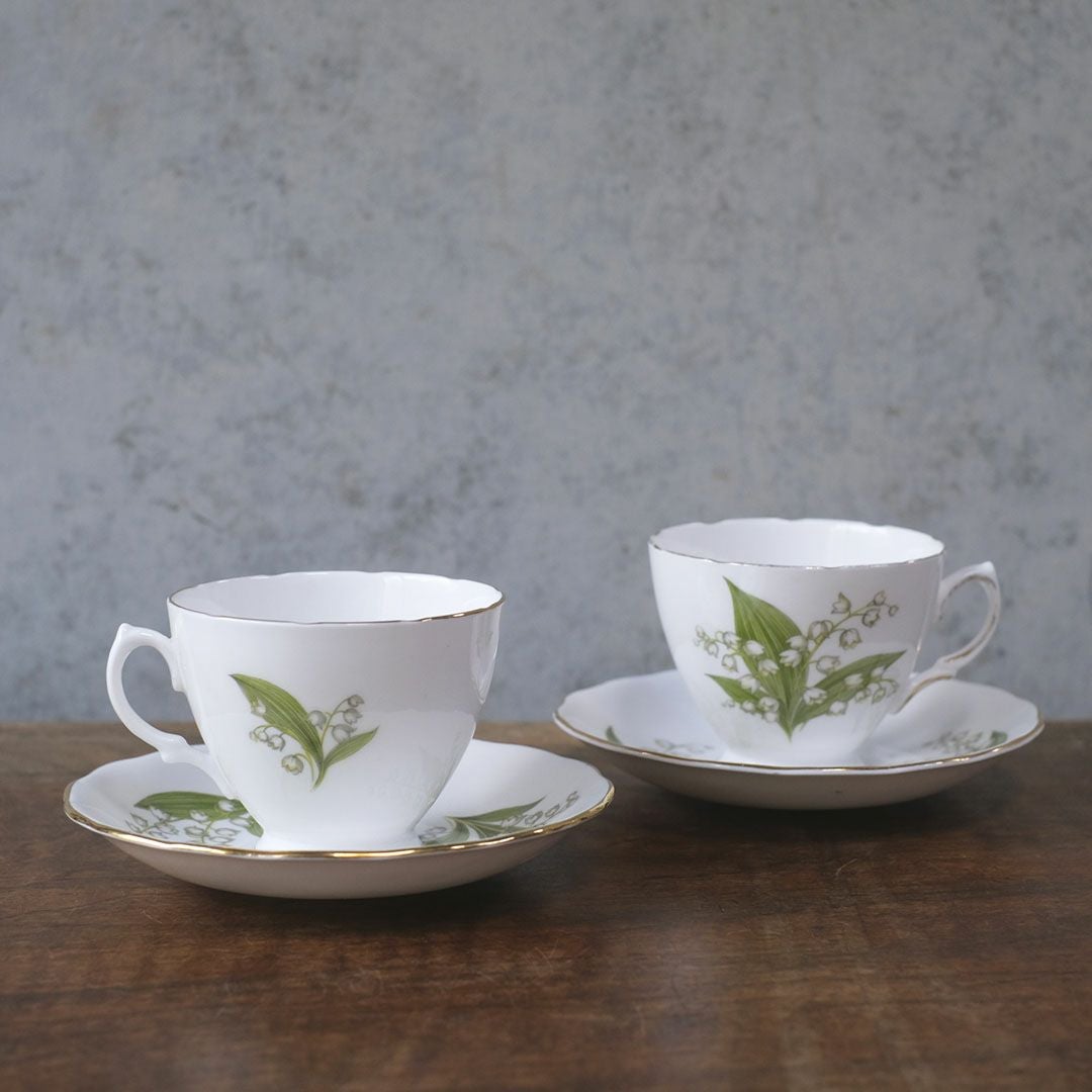 ヴィンテージティーカップ&ソーサ ROYAL VALE ロイヤルベール イギリス 鈴蘭1