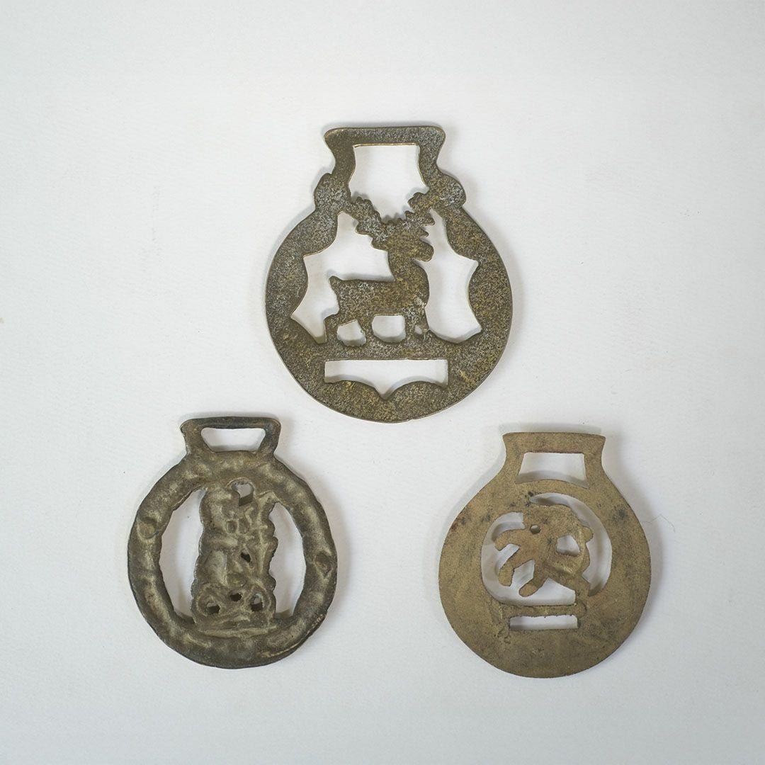 アンティーク馬具飾り イギリス 動物モチーフ真鍮製 ホースブラス4