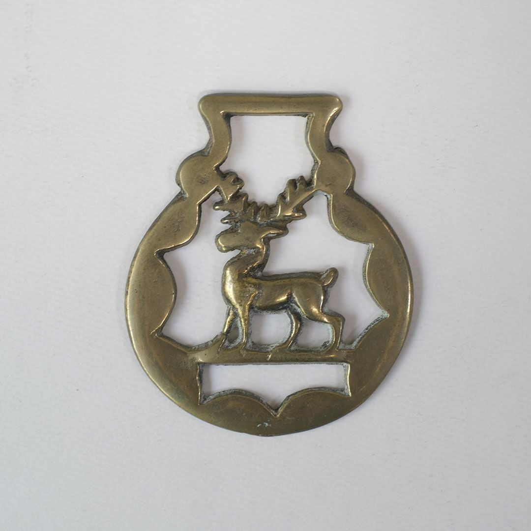 アンティーク馬具飾り イギリス 動物モチーフ真鍮製 ホースブラス5