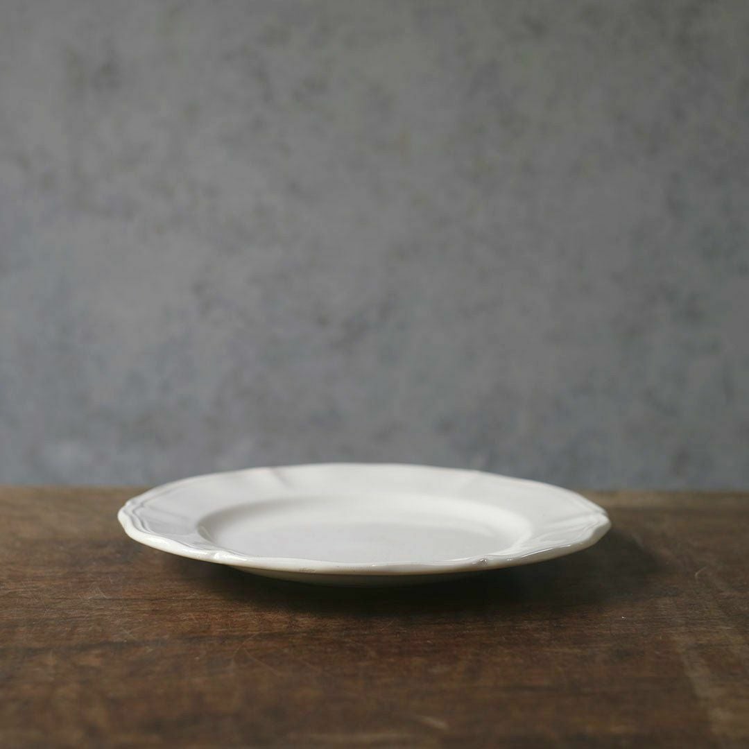 アンティーク皿 フラワーリムプレート 白 花リム皿/アンティーク食器4