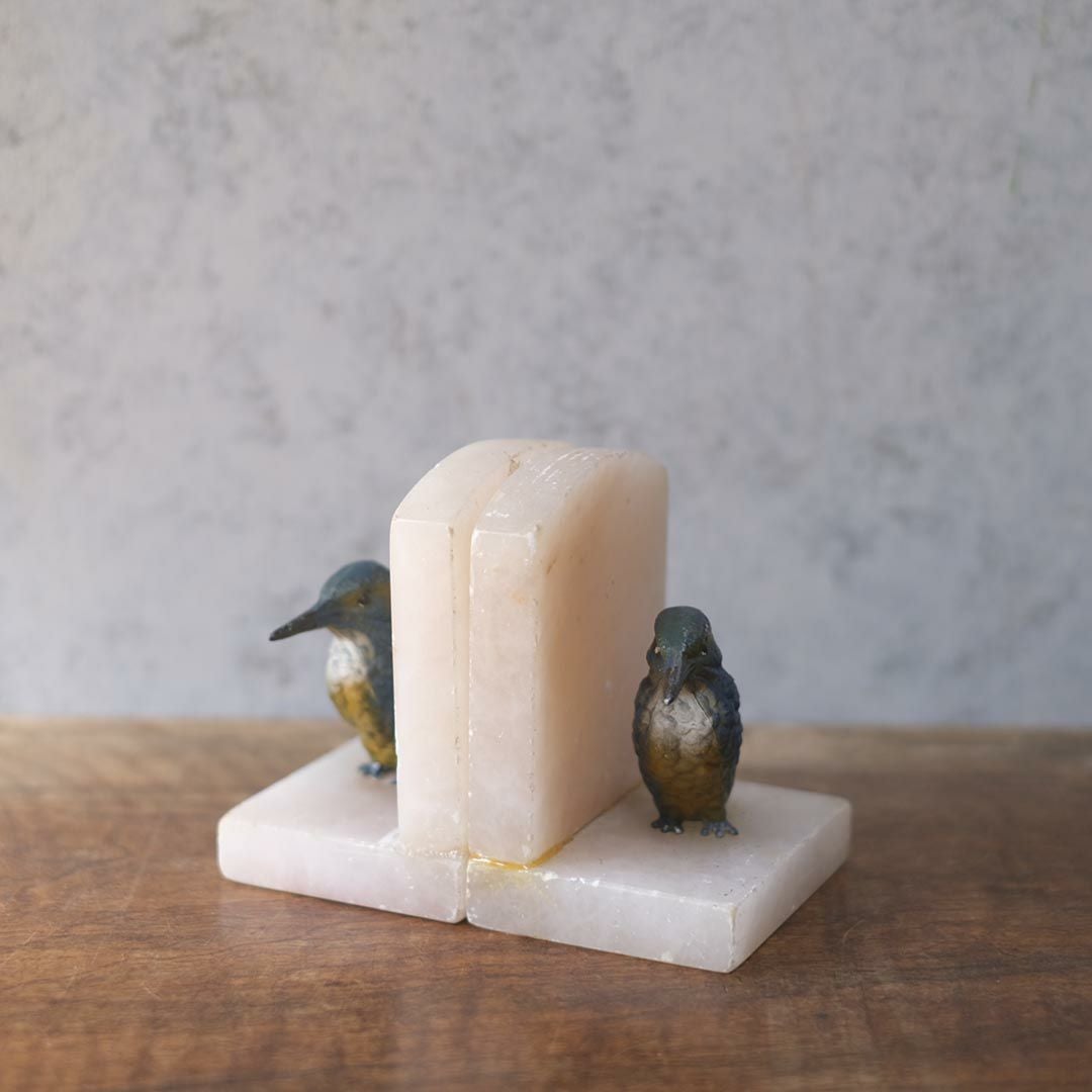 アンティークブックエンド 鳥 大理石10