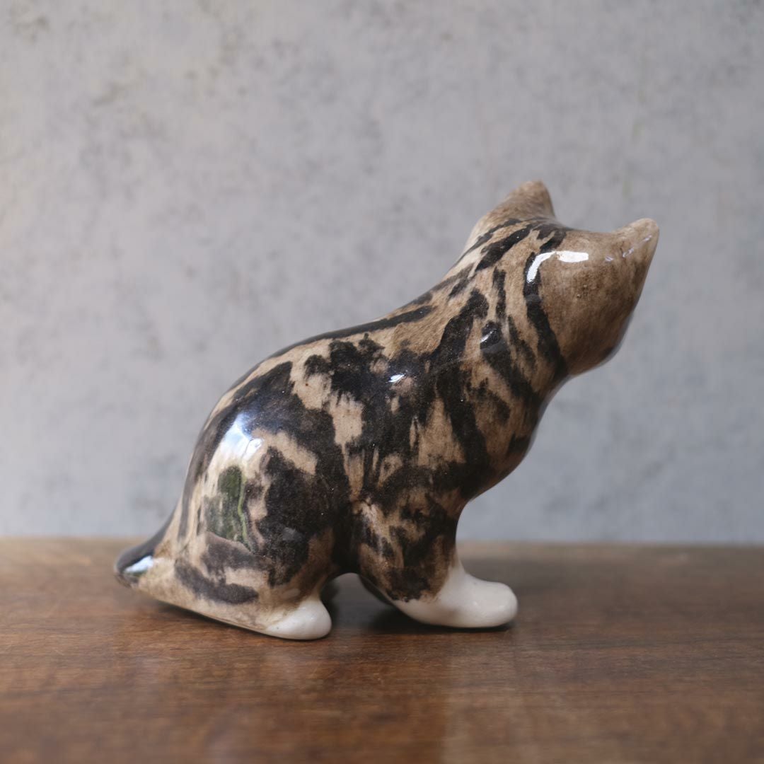 ヴィンテージ ウィンスタンレーキャット/ケンジントンキャット・サビ猫　三毛猫 イギリス 陶芸作家Jenny Winstanley 置物2