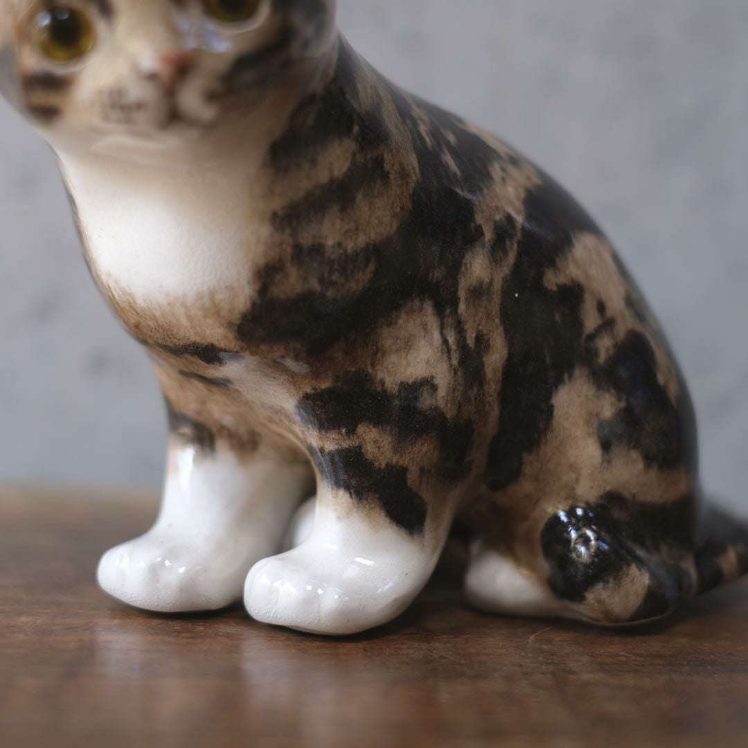 ヴィンテージ ウィンスタンレーキャット/ケンジントンキャット・サビ猫　三毛猫 イギリス 陶芸作家Jenny Winstanley 置物4