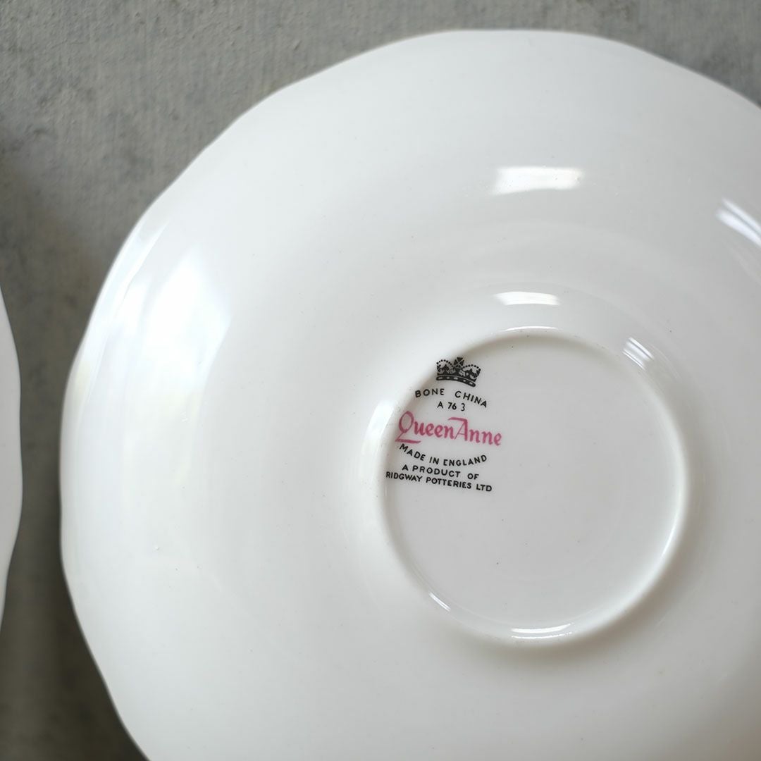 ヴィンテージティーカップトリオ QUEEN ANNE(クイーンアン)菫 バイオレット イギリス10