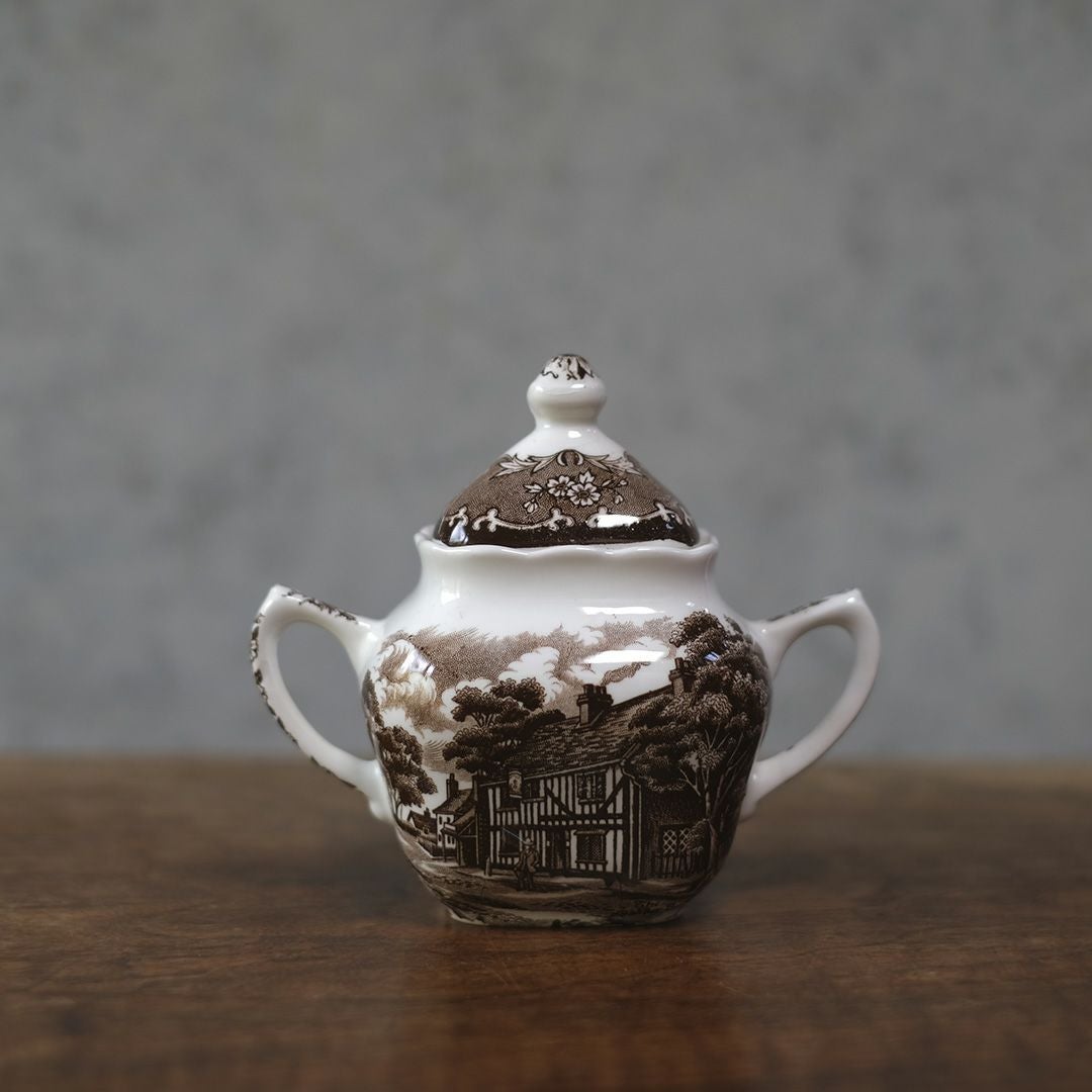 アンティークシュガーポット W.H. Grindley & Co Ltd（グラインドレー）陶器 イギリス1
