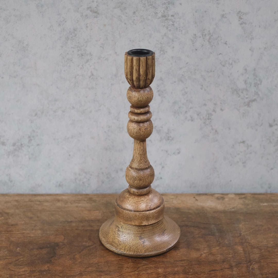 ウッドキャンドルスタンド 天然木 アンティーク風 手作り 燭台2