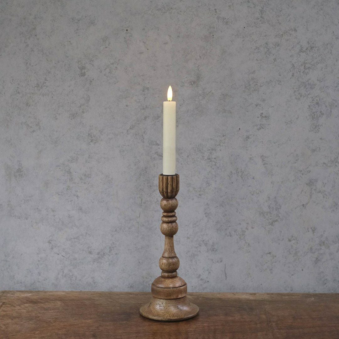 ウッドキャンドルスタンド 天然木 アンティーク風 手作り 燭台3