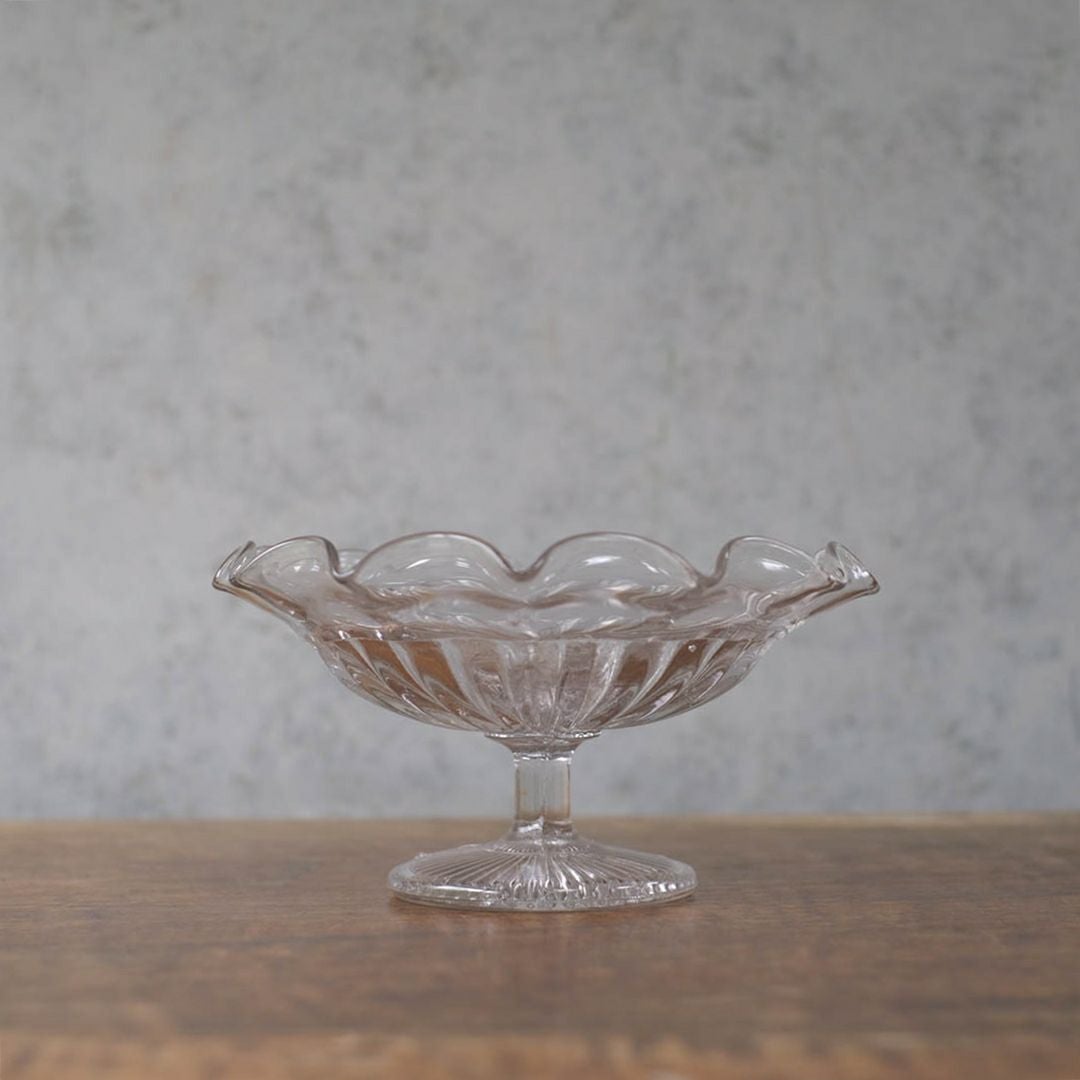 アンティークガラスケーキトレイスタンド イギリス シンプル コンポート/アンティーク食器1