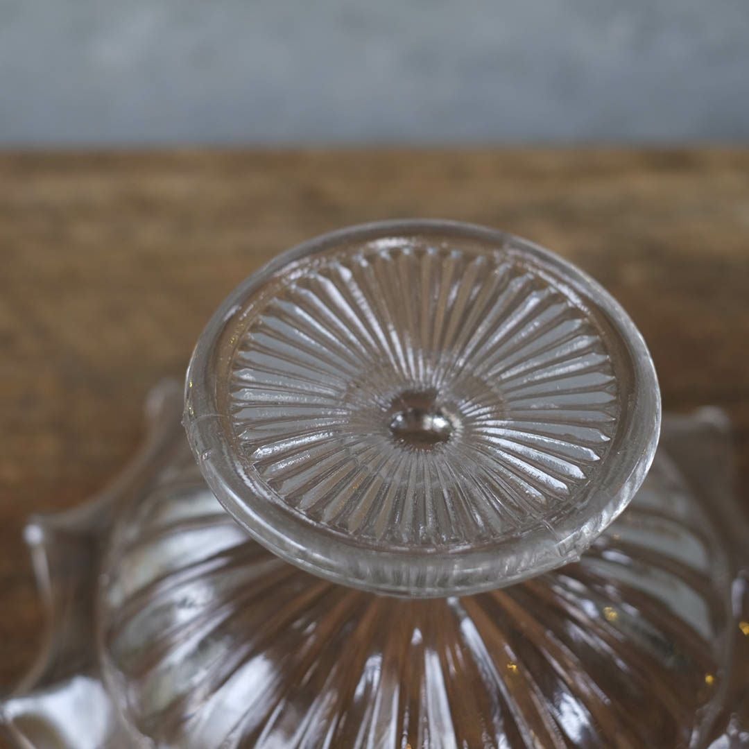アンティークガラスケーキトレイスタンド イギリス シンプル コンポート/アンティーク食器6