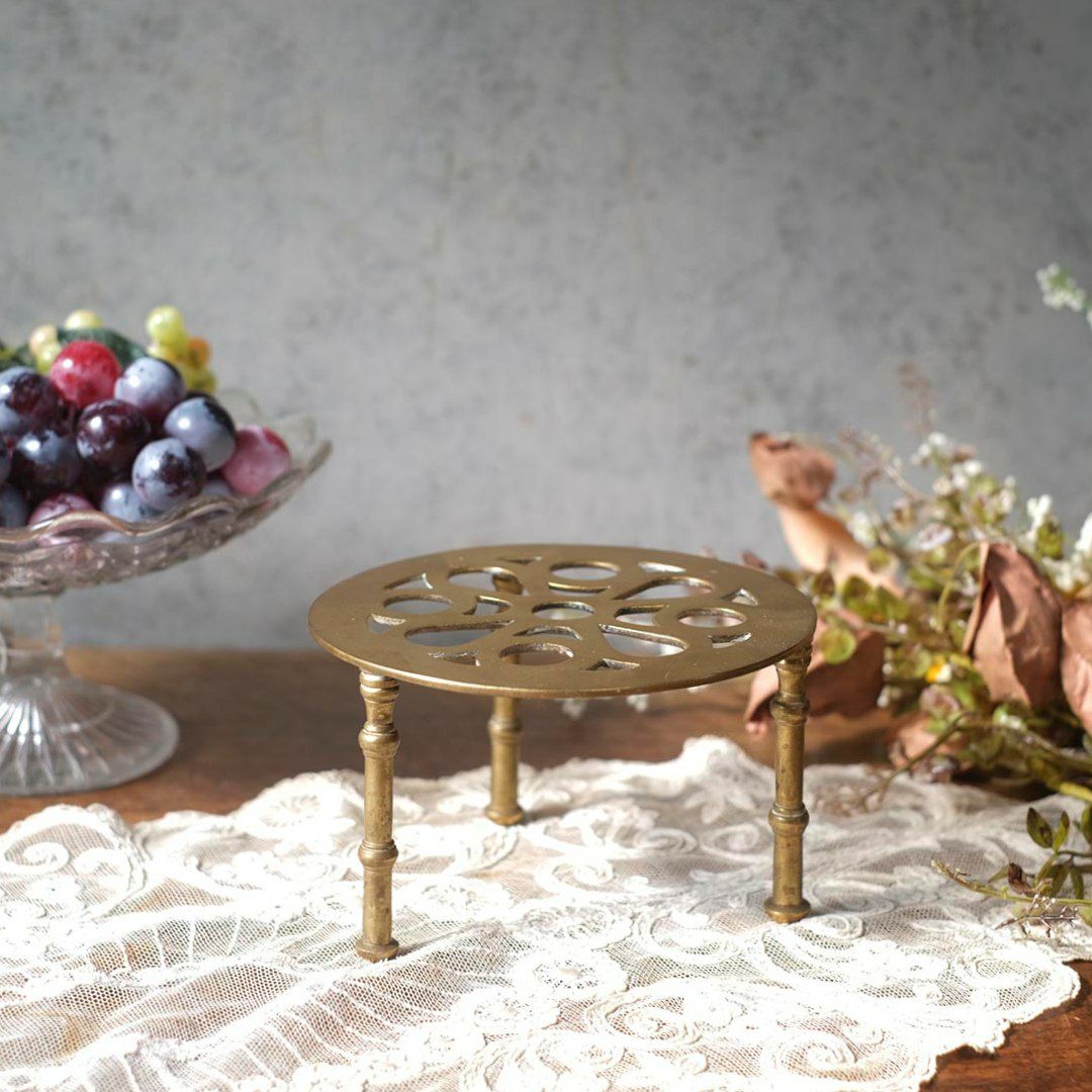 アンティークケトルスタンド イギリス 真鍮