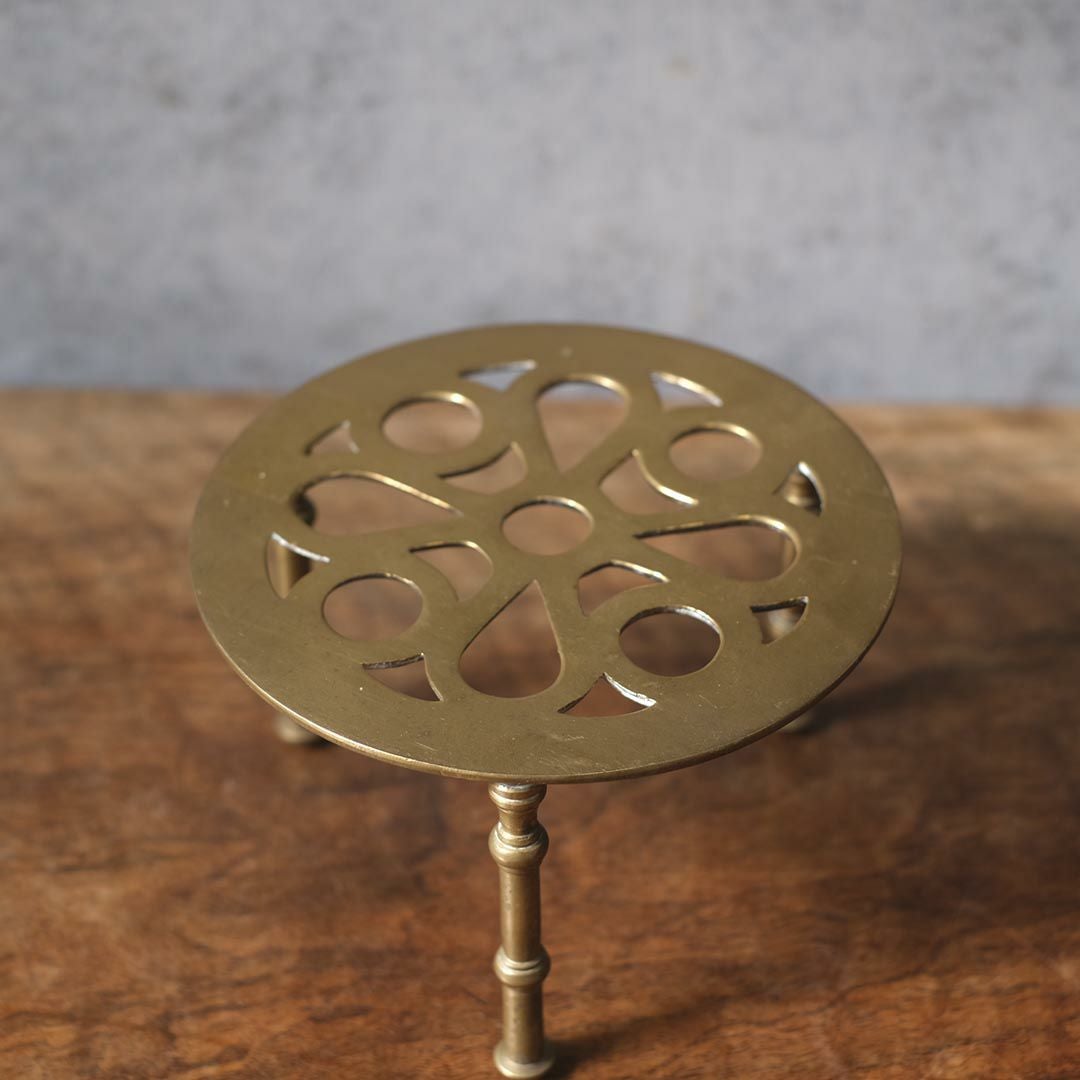 アンティークケトルスタンド イギリス 真鍮4