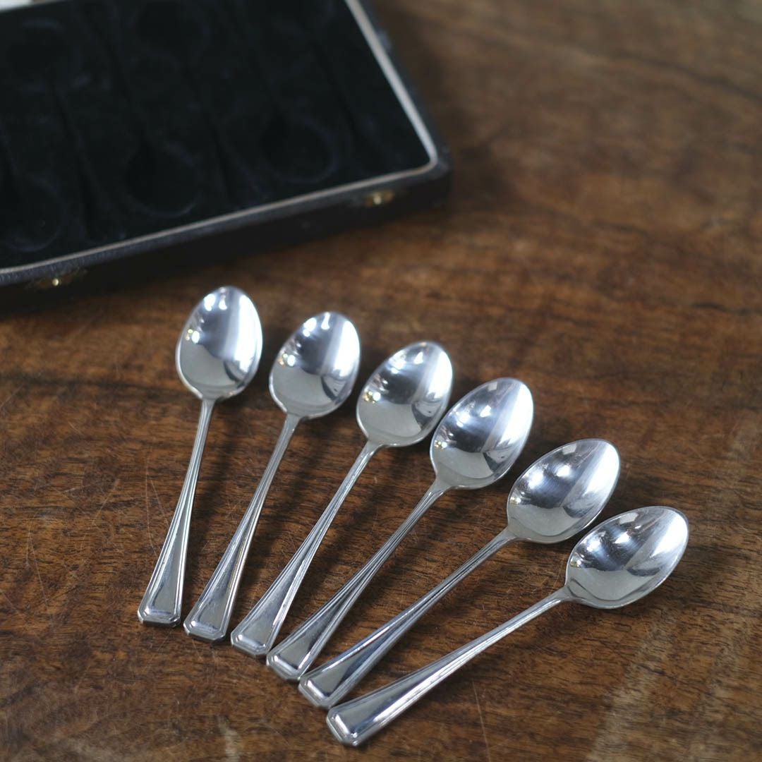 アンティーク ティースプーンセットボックス シルバープレート 銀メッキ イギリス2