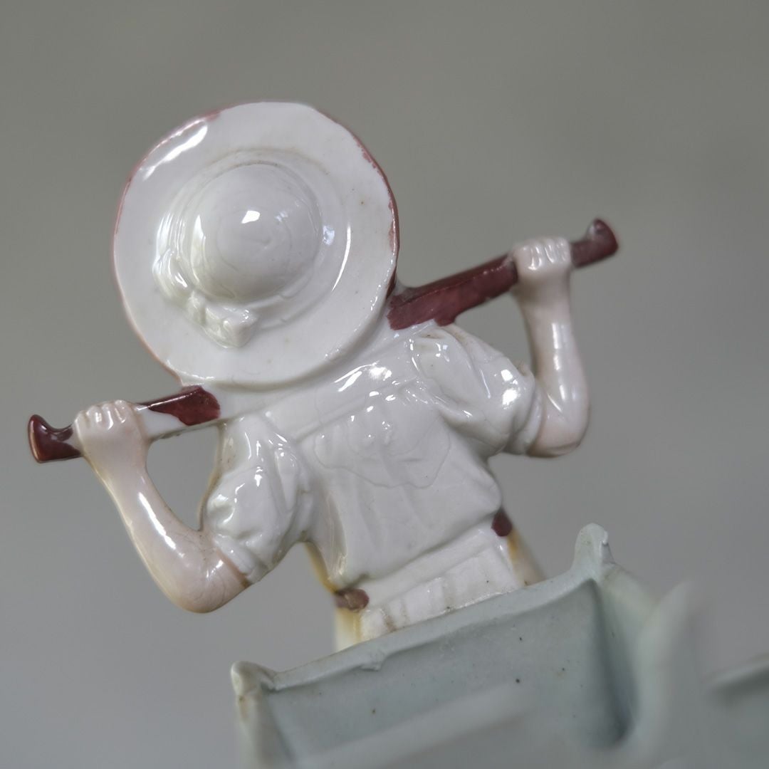 アンティーク陶器の人形 サリエール 調味料入れ フランス9