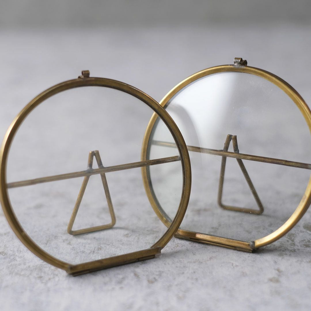 真鍮の丸いフォトフレーム 写真立て7