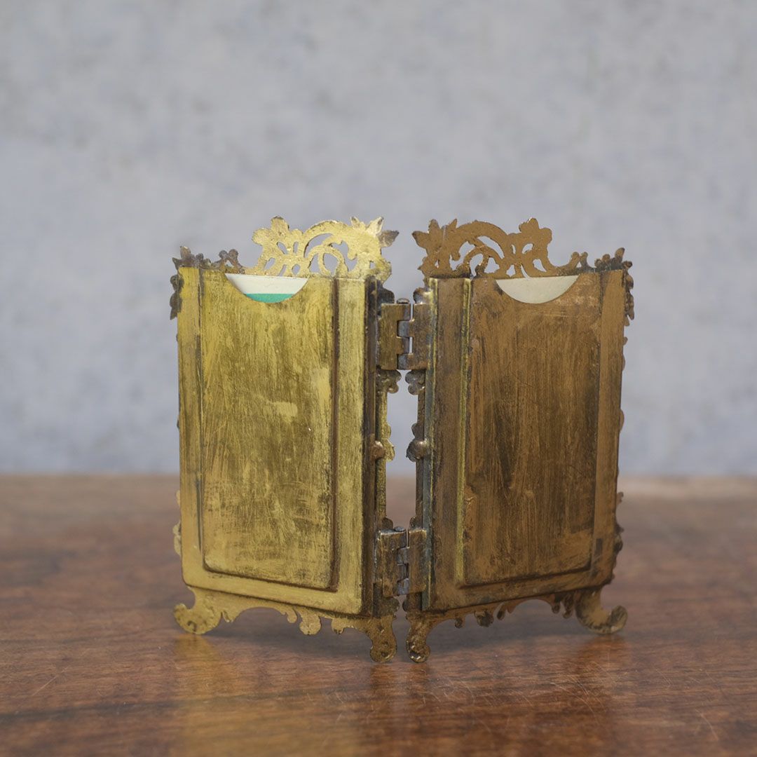 アンティ―クフォトフレーム ロココ 真鍮透かし装飾 写真立て フランス5