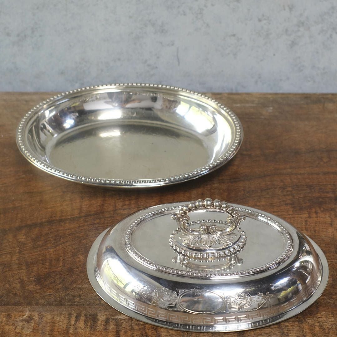 アンティーク アントレディッシュ シルバープレート 蓋付きディッシュ4