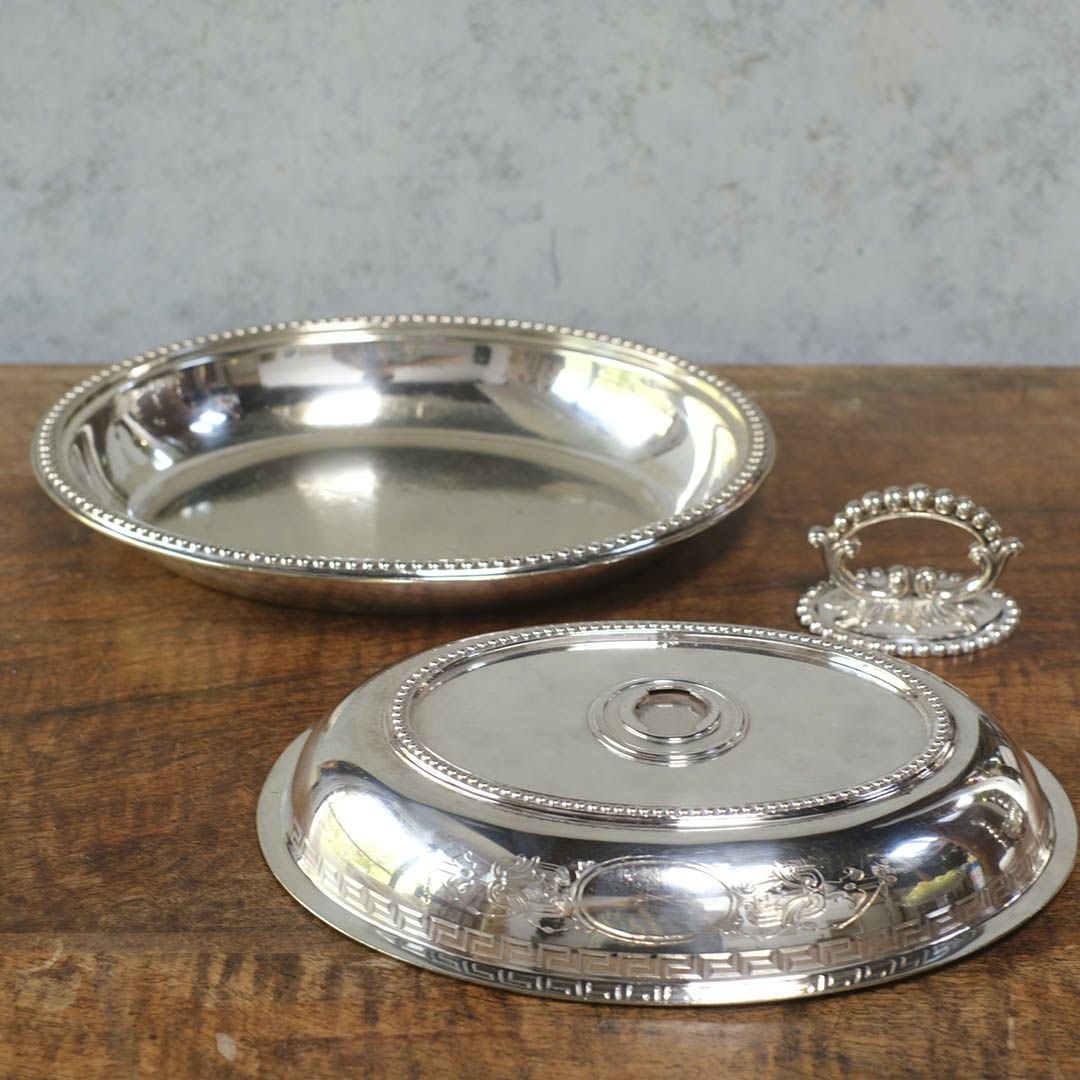 アンティーク アントレディッシュ シルバープレート 蓋付きディッシュ5