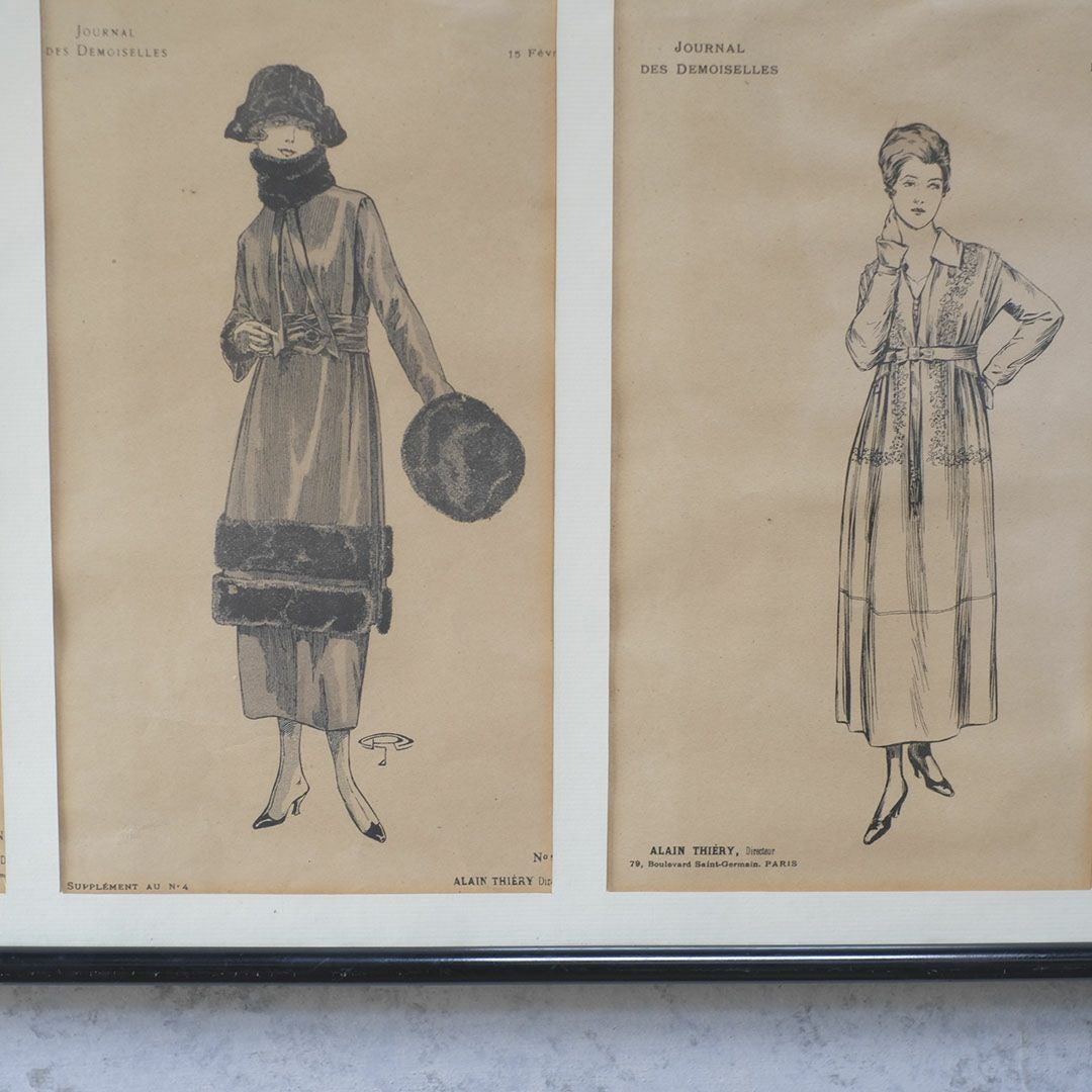 アンティーク リトグラフピクチャー ファッション フランス4