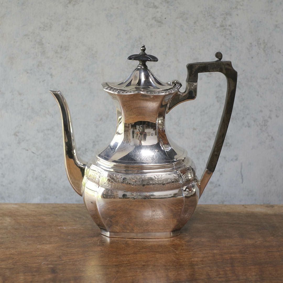 アンティークティーポットセット エドワーディアンリボン ティーサービス ウォーカーアンドホール W&H イギリス1