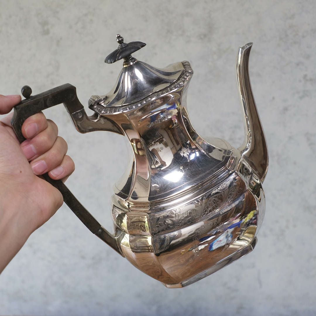 アンティークティーポットセット エドワーディアンリボン ティーサービス ウォーカーアンドホール W&H イギリス3