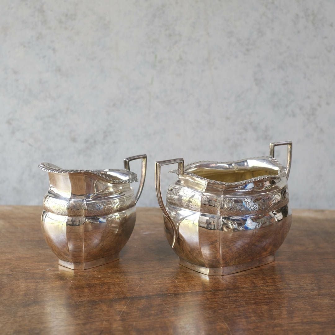 アンティークティーポットセット エドワーディアンリボン ティーサービス ウォーカーアンドホール W&H イギリス7