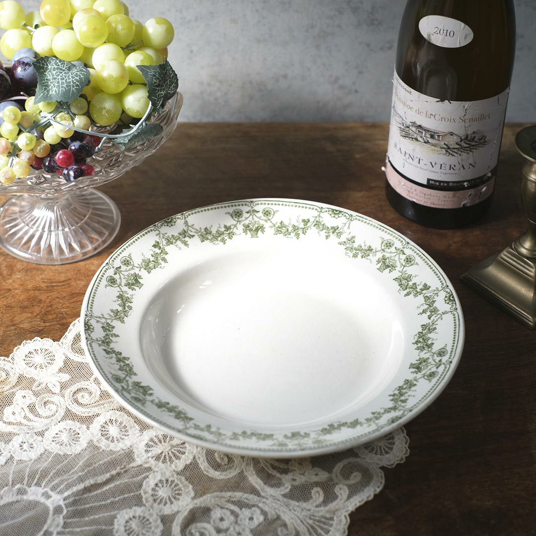 アンティーク皿 Sarreguemines（サルグミンヌ  CHAMPAGNY フランス アンティーク食器