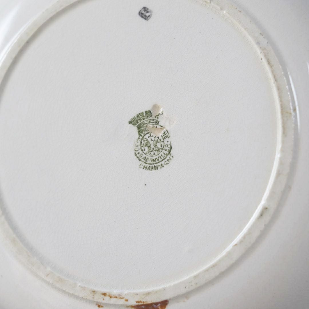 アンティーク皿 Sarreguemines（サルグミンヌ  CHAMPAGNY フランス アンティーク食器6