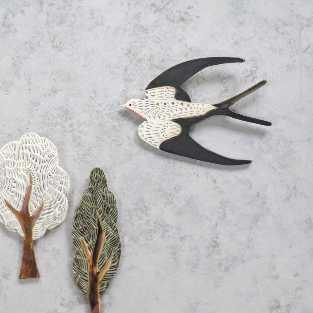 かわいい陶器の鳥のアートオブジェ Pottery studio K 金子ひとみ 作家