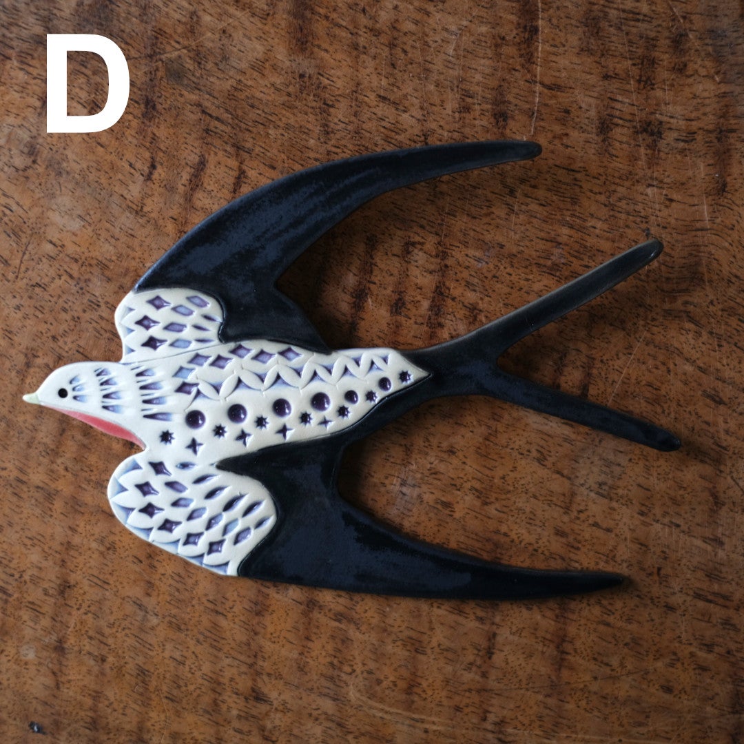 陶器の鳥のアートオブジェ Pottery studio K 日本人作家 燕10