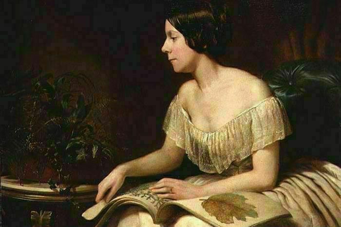 アンティークボタニカルリトグラフ 秋とシダ植物 100年以上前に描かれた色彩が美しい植物画2