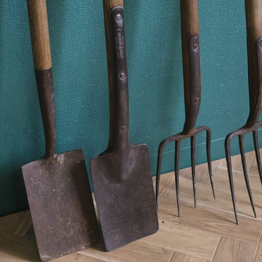 アンティークガーデンフォーク ヴィンテージ英国製 4本爪