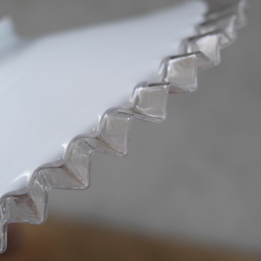 アンティーク ガラスシェードフリルランプ ミルクガラス 照明 灯具E17 8