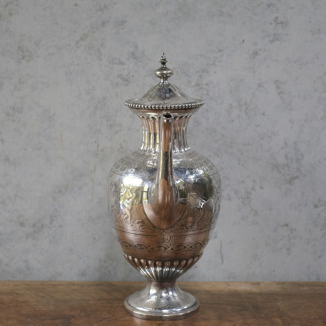 アンティークティーポット 天使 シルバープレート 銀メッキ イギリス4