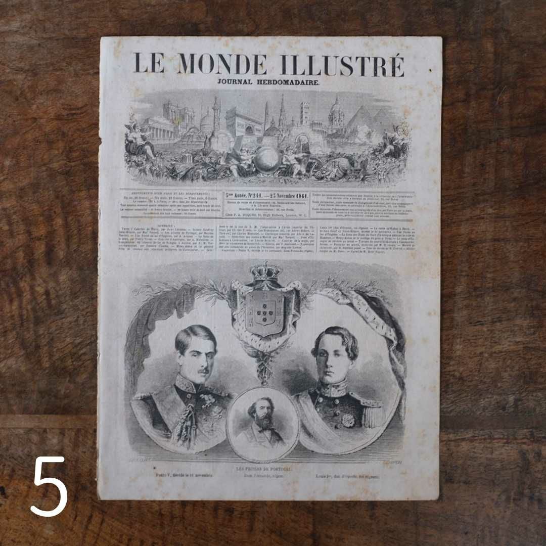  アンティークLe Monde illustr1860年代 リトグラフデザインページ8