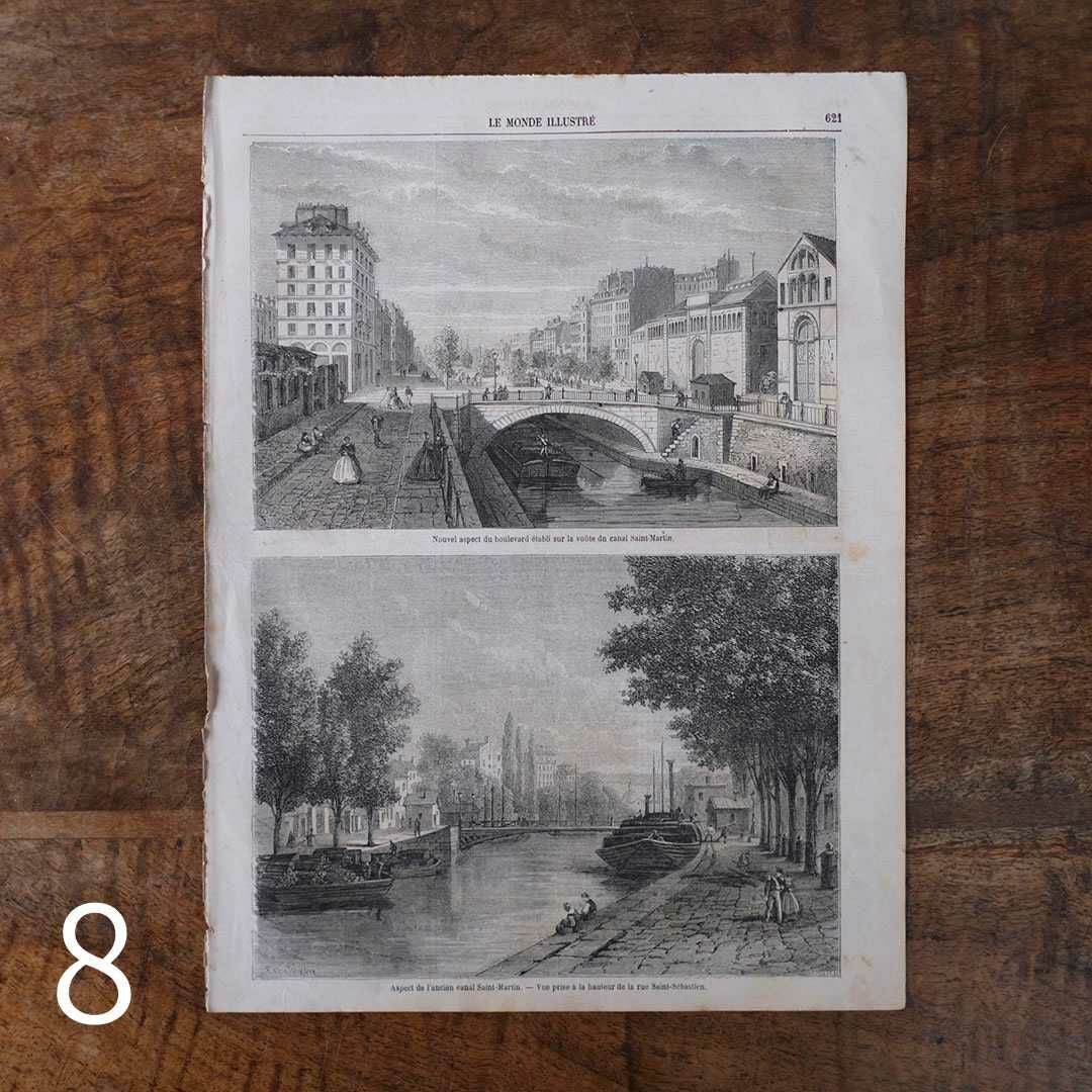  アンティークLe Monde illustr1860年代 リトグラフデザインページ11