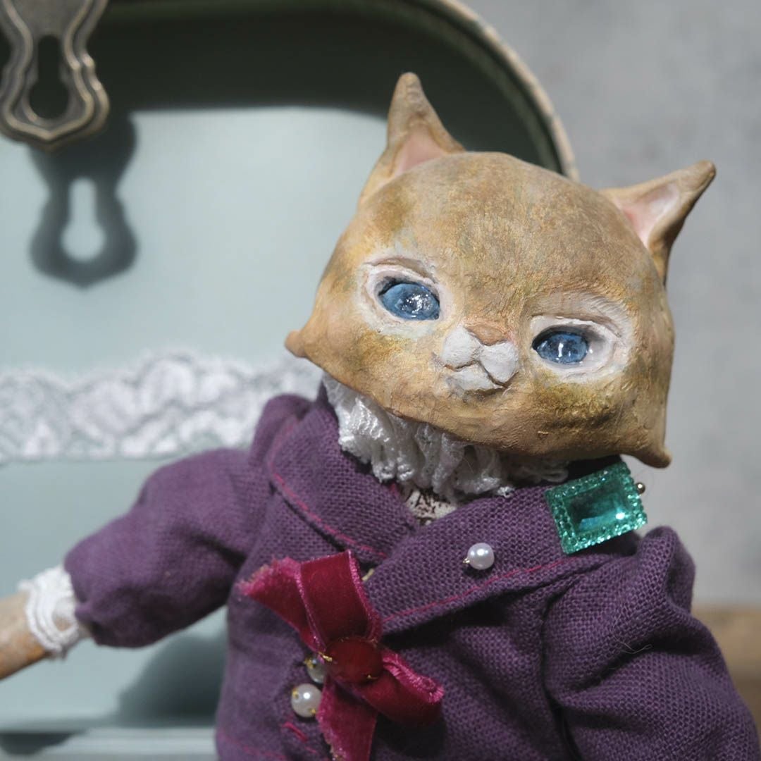 奏ちよこ茶トラ 作家のオブジェ4