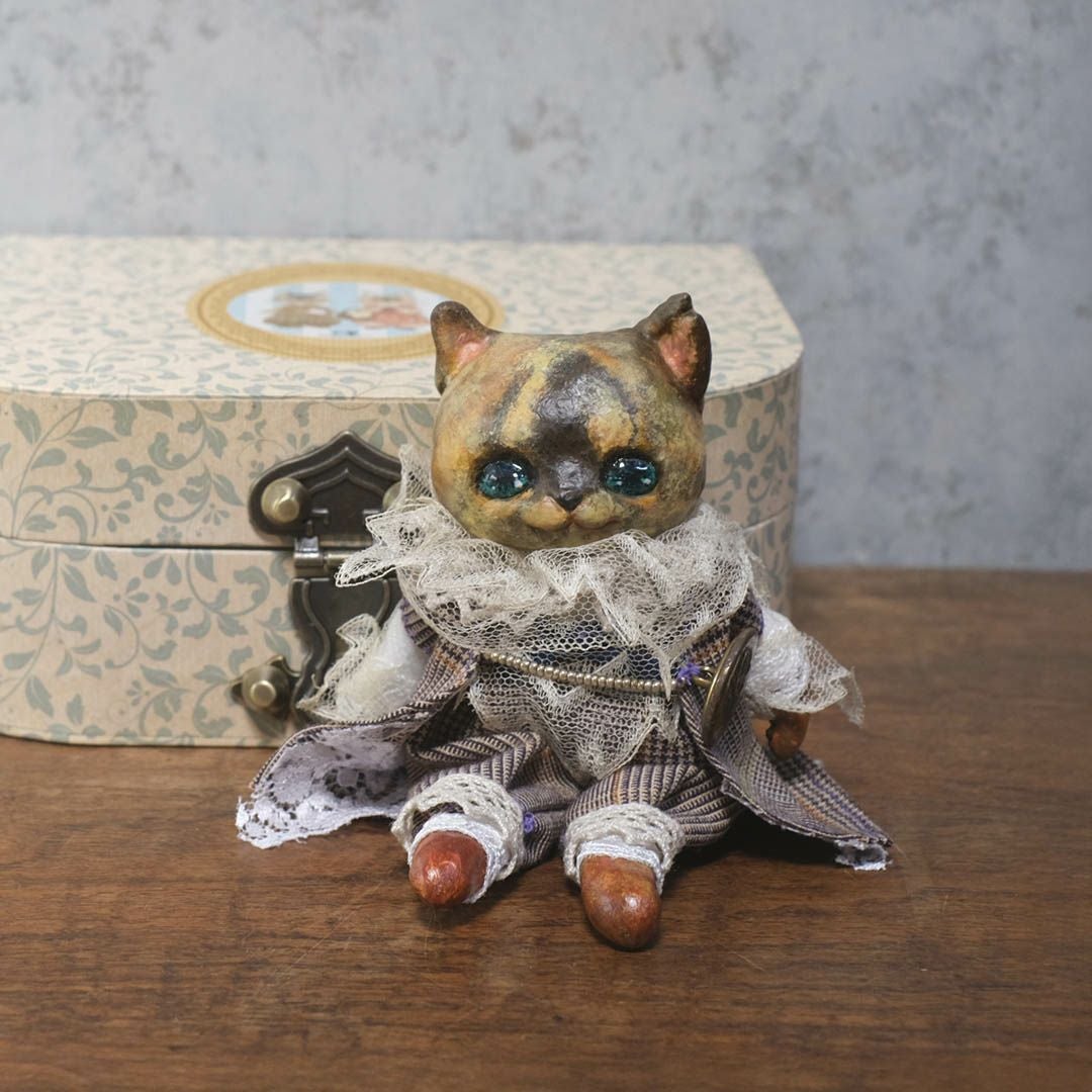 かわいい奏ちよこ サビ猫 人形 ドール 空創作家 おしゃれなインテリア