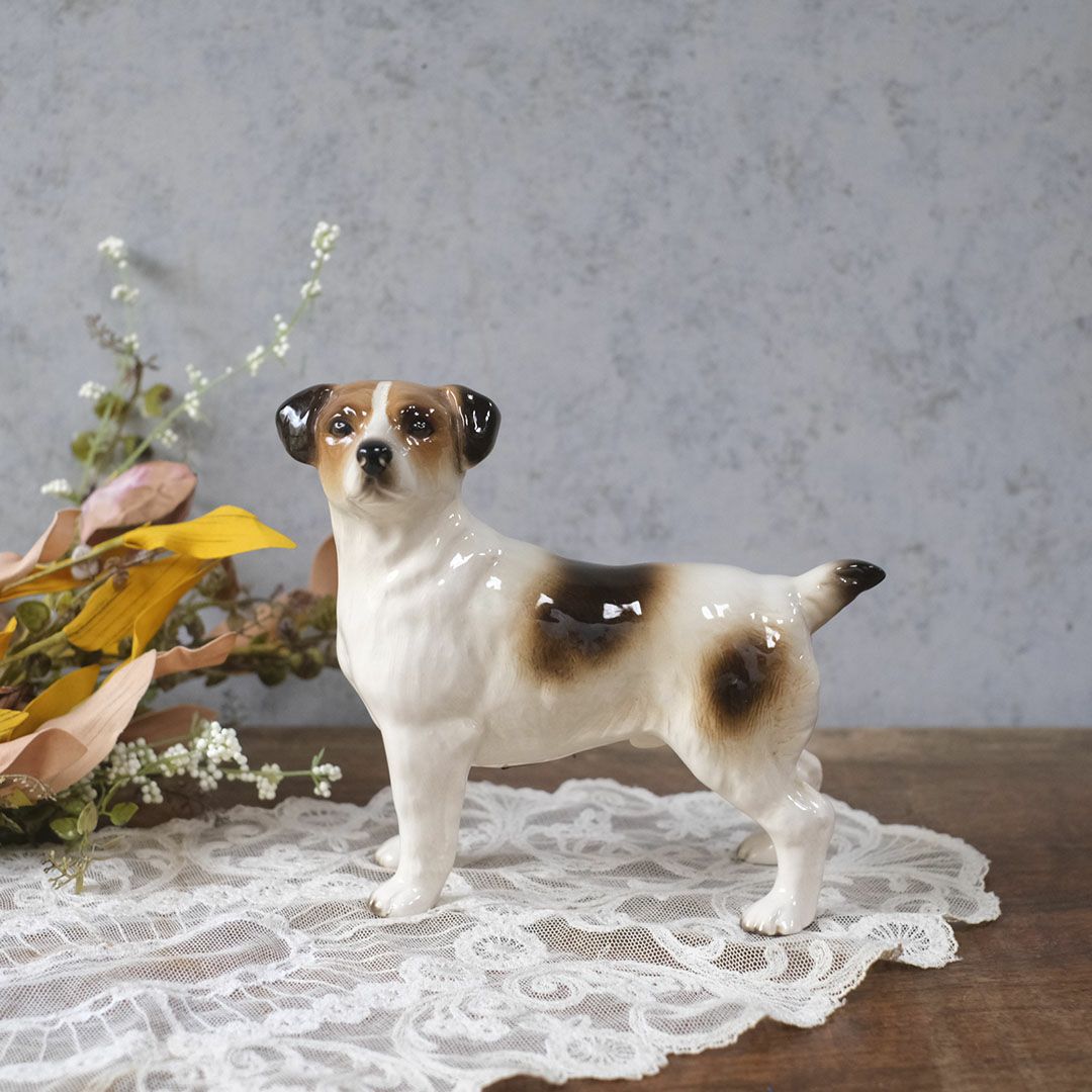 ヴィンテージフィギリン 犬 イギリス 陶器 置物