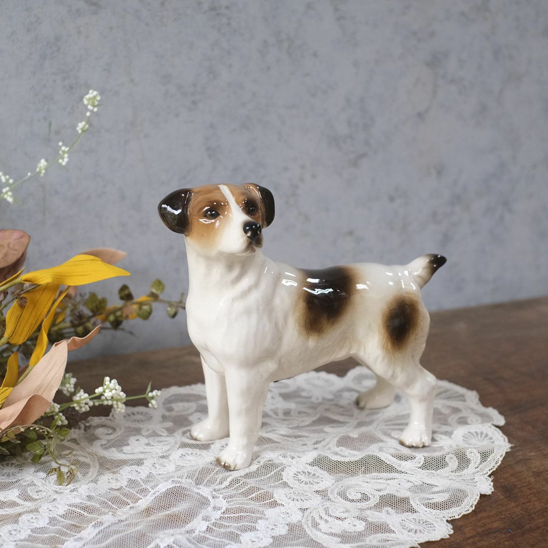 ヴィンテージフィギリン 犬 イギリス 陶器 置物1
