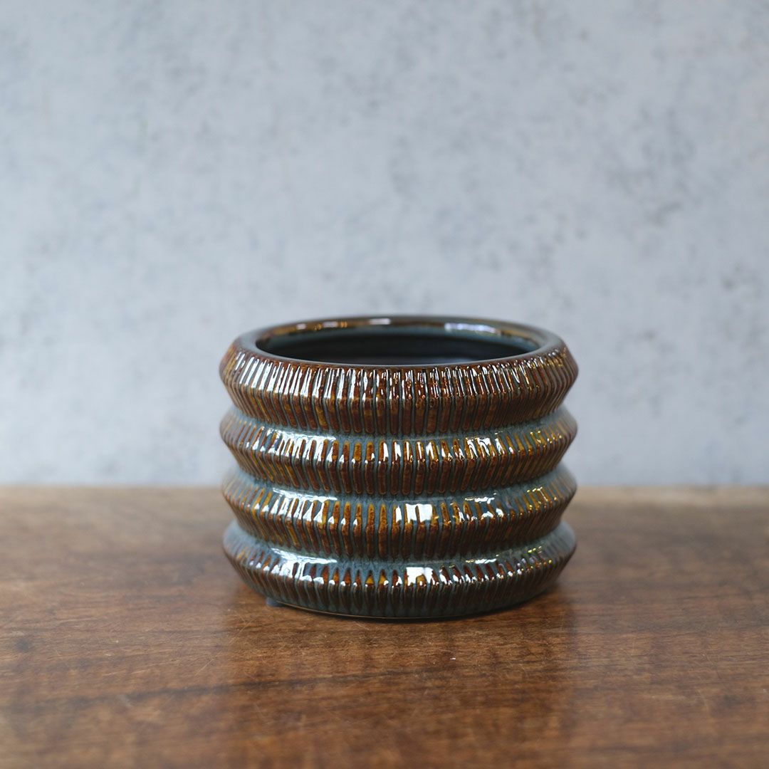 童話の鉢植えシリーズ 陶器のプランター オーロラリムポット2