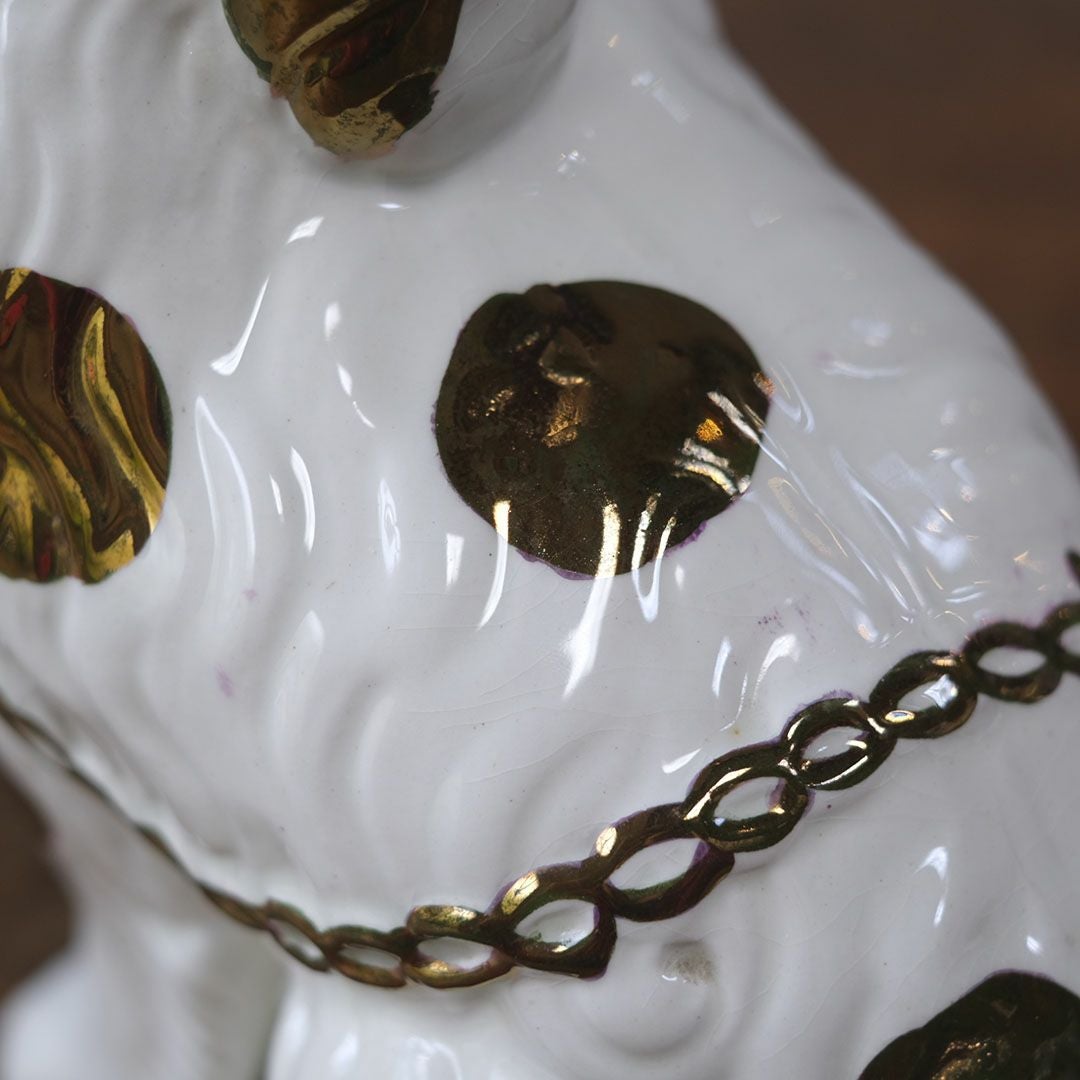 アンティークスタッフォードシャードッグ イギリス 陶器の犬の置物7