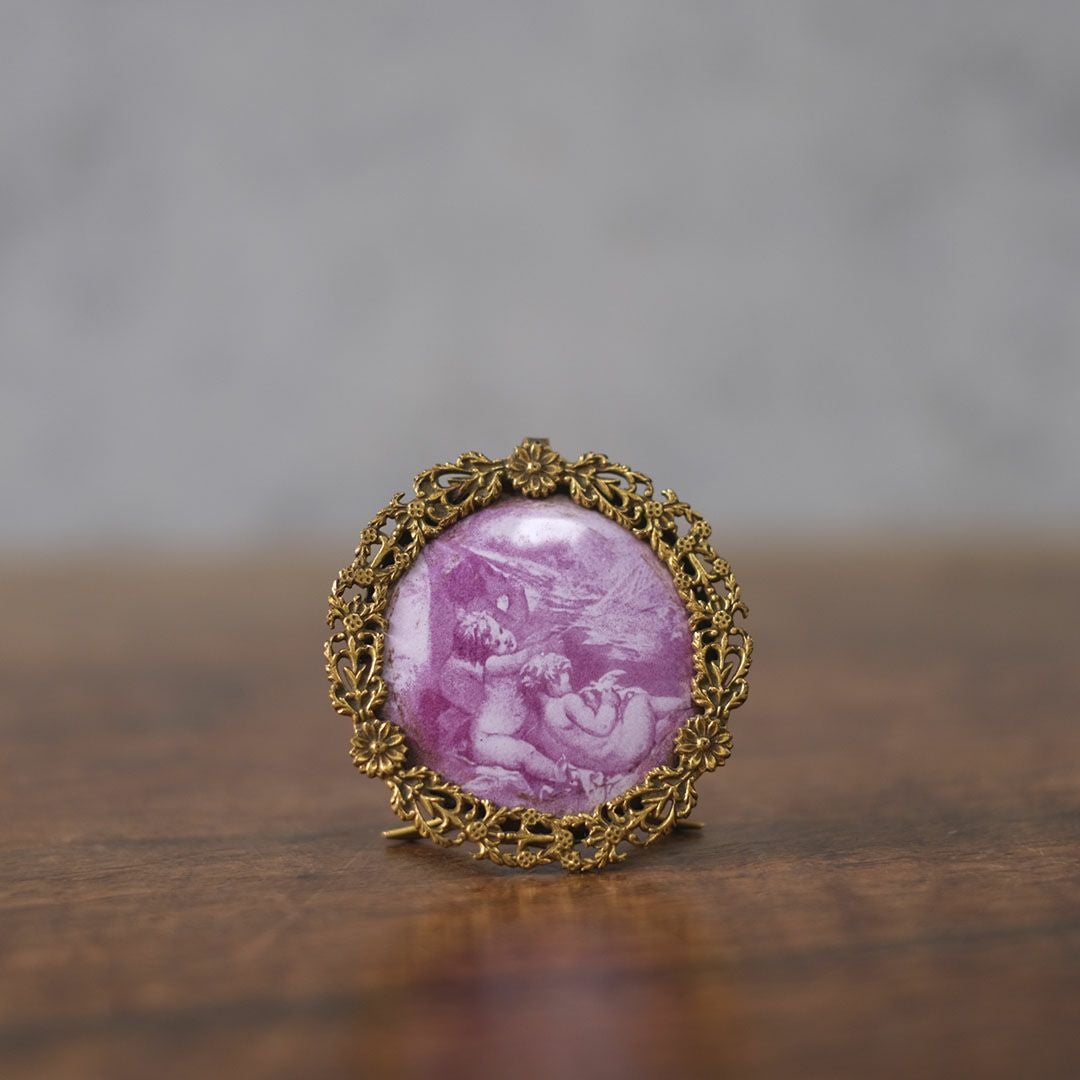 アンティーク 小さな写真立て フォトフレーム 天使 エンジェル フランス1