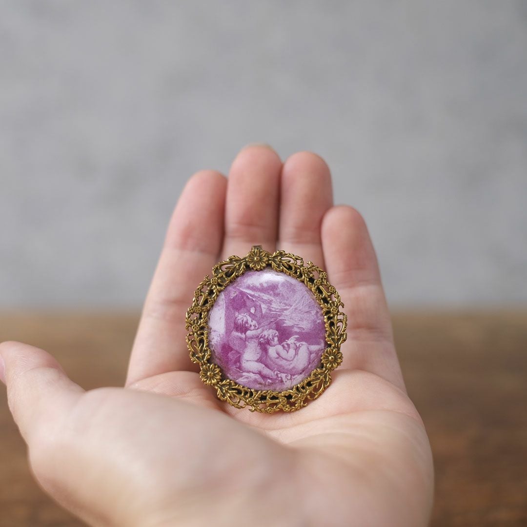 アンティーク 小さな写真立て フォトフレーム 天使 エンジェル フランス5