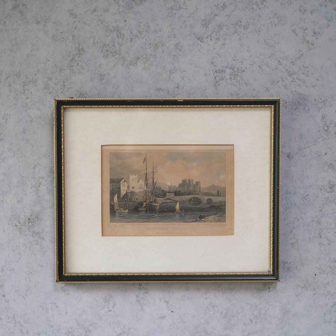 アンティーク リトグラフピクチャー イギリス 風景 石版画2