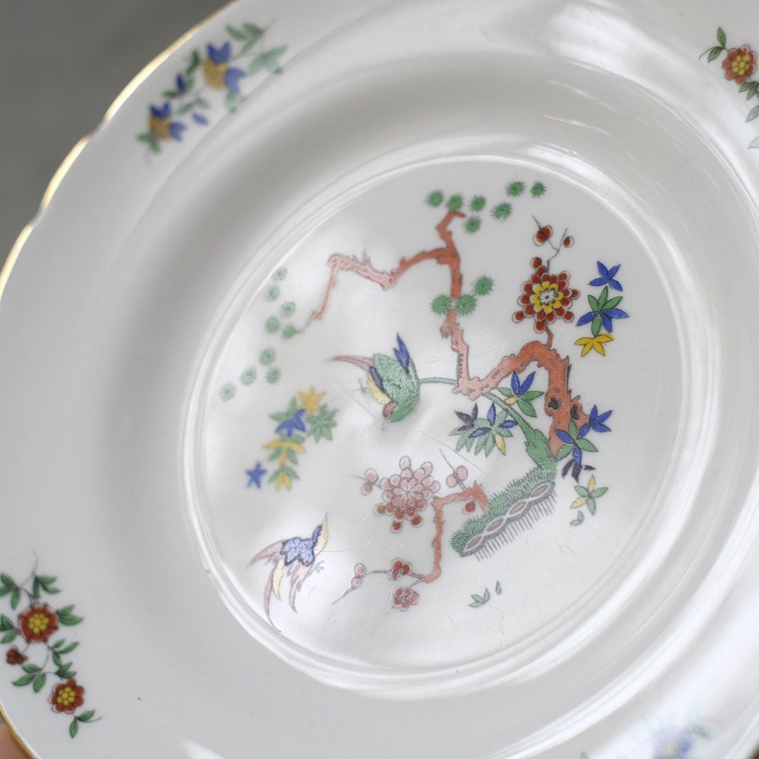 TUSCAN チャイナティーカップ イギリス 1930年代 バード＆フラワー デザイン