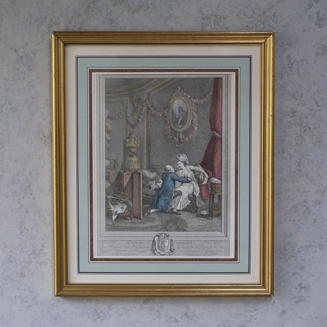 アンティークリトグラフピクチャー 石版画 フランス2