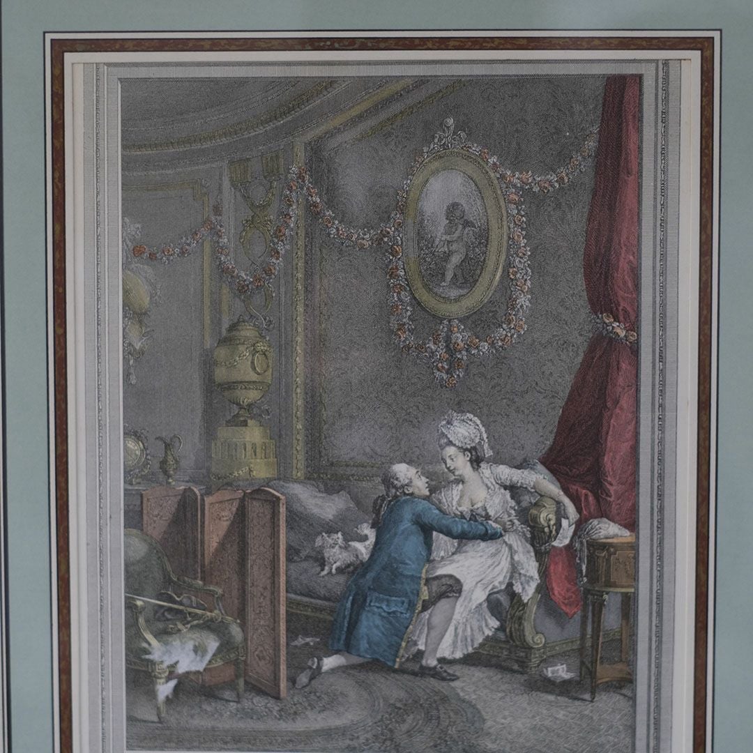 アンティークリトグラフピクチャー 石版画 フランス4