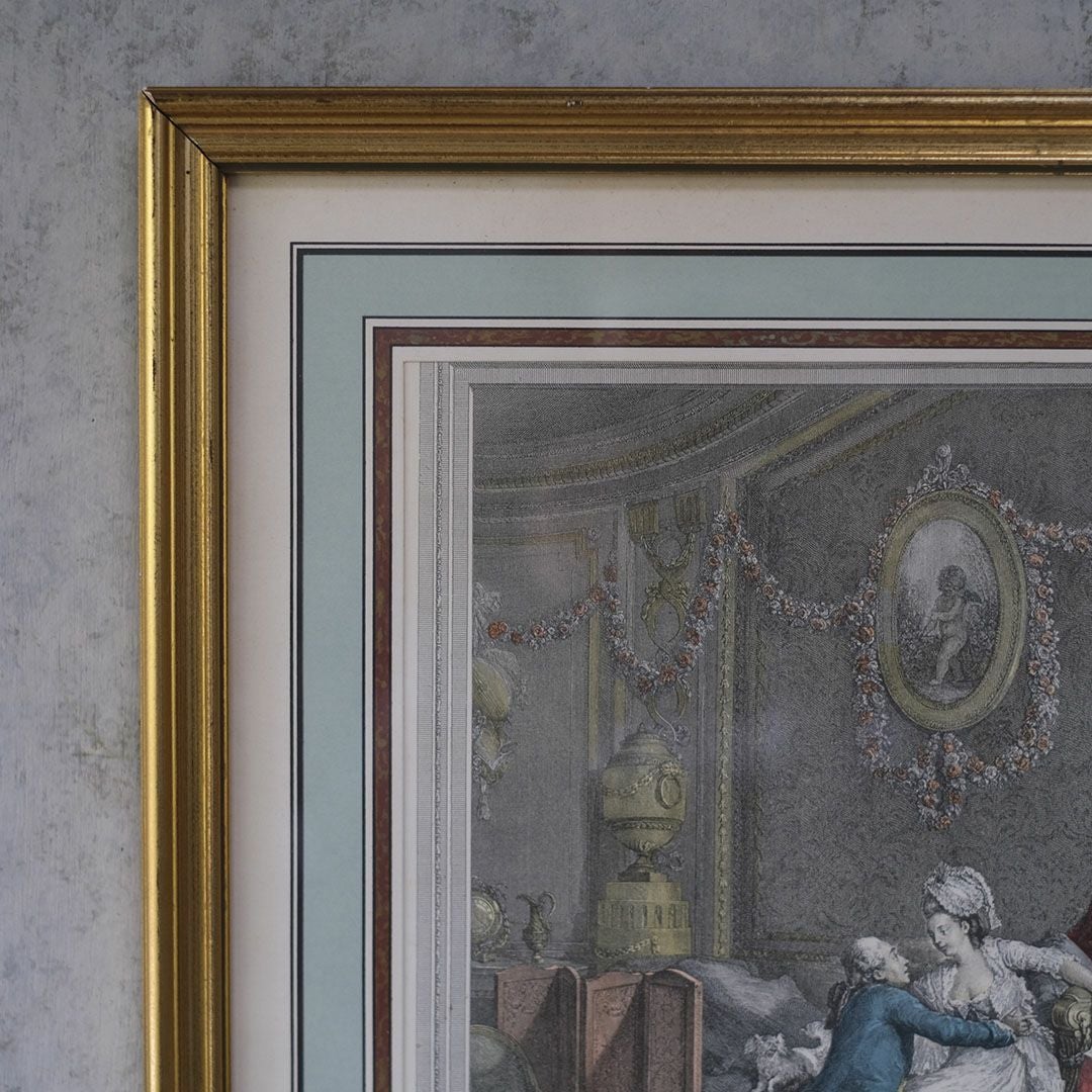 アンティークリトグラフピクチャー 石版画 フランス7