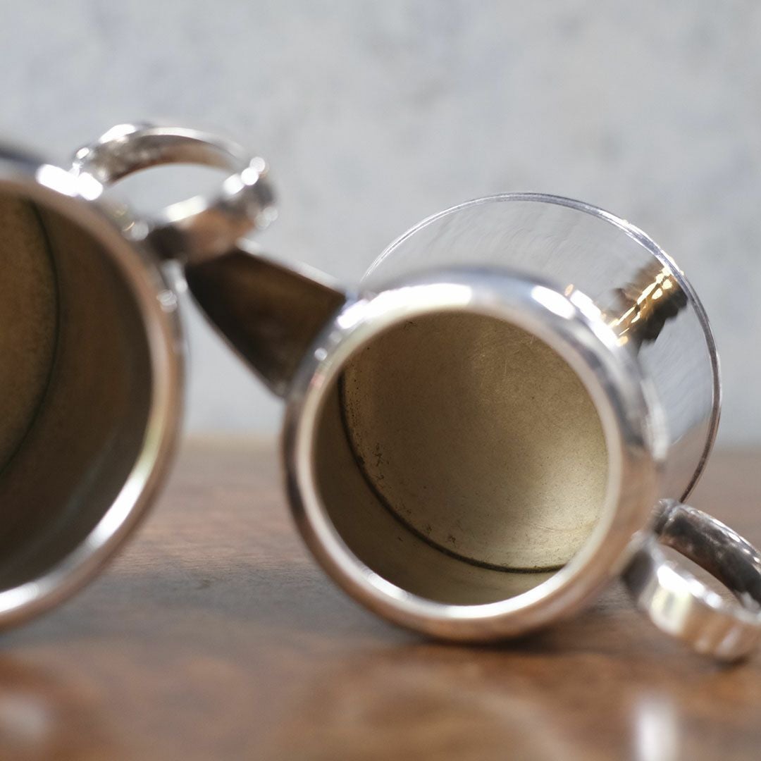 アンティークミルクジャグ&シュガーボウル セット シルバープレート 銀メッキ イギリス4